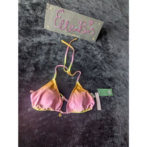 NWT Wild Fable Pink Ombre Triangle Seashell Bikini Top XS 0-2